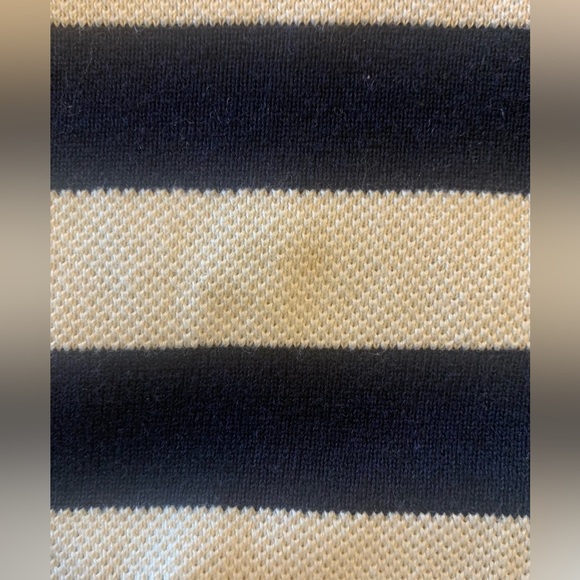 Ben Sherman Men Crew neck Wide Stripe Sweater White  Navy L - Picture 6 of 12